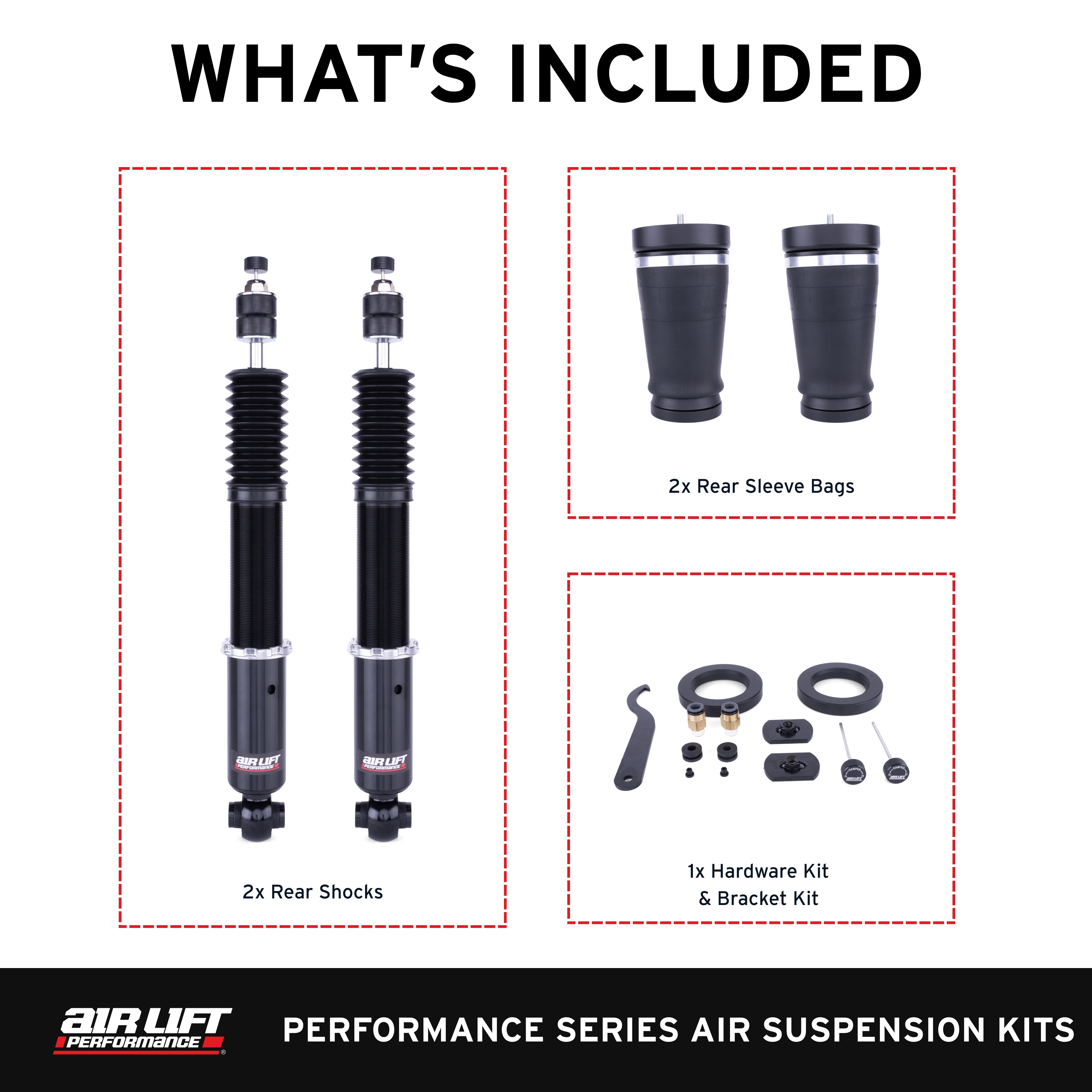 Air Lift Performance 76515 Air Lift Performance Rear Air Spring Suspension Kit